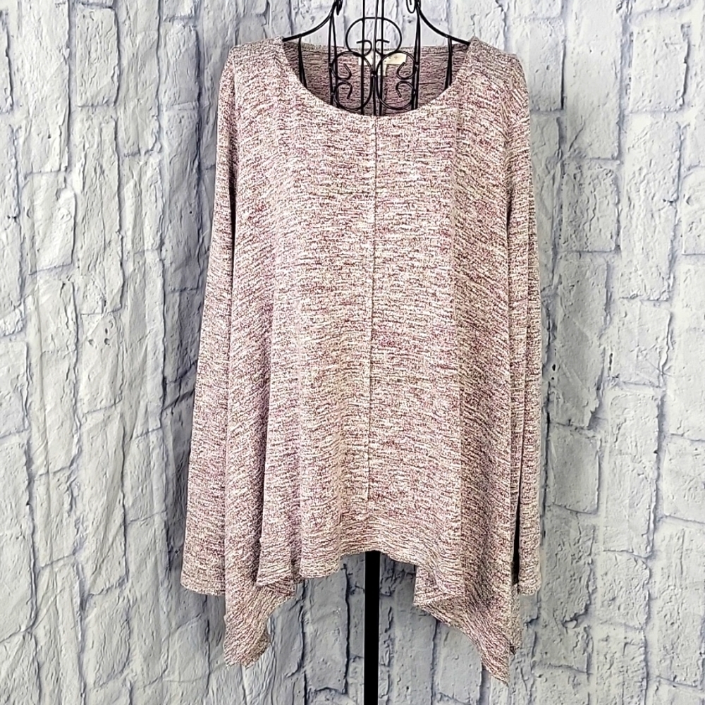 UMGEE Purple and‎ White Oversized Pullover Sweater XL